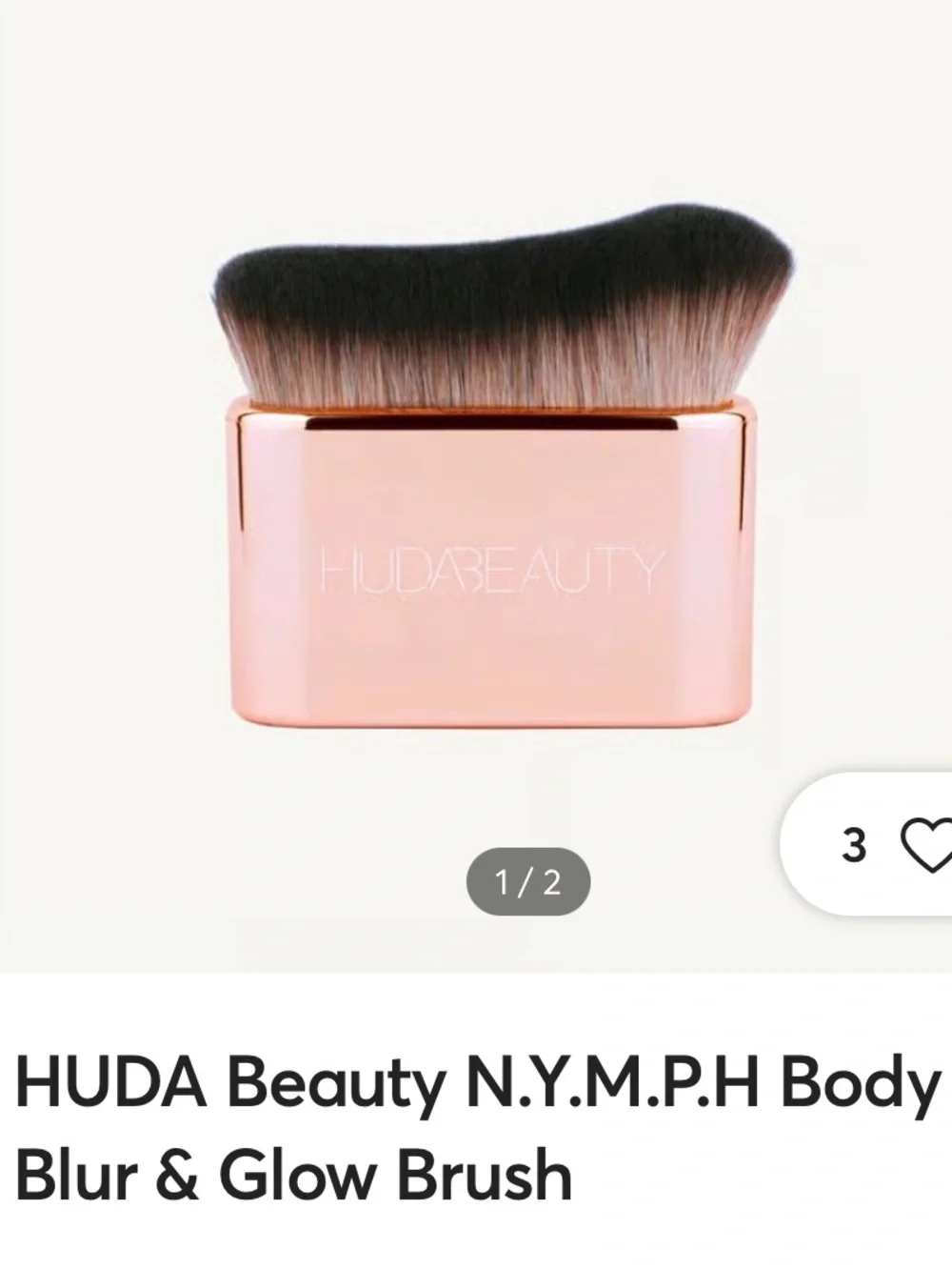 HUDA BEAUTY Rose Gold Body Blur Brush with Black-Tip Bristles